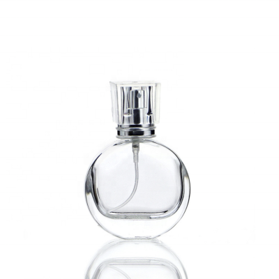 Wholesale circular perfume bottle cute design 25ml perfume bottles glass with sprayer