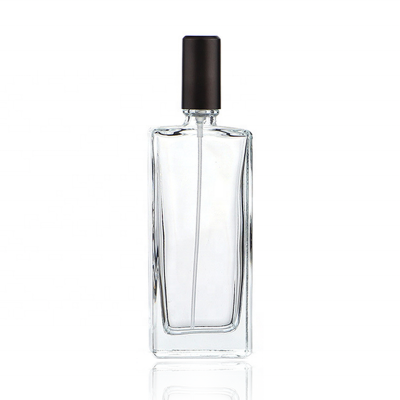 Wholesale customization glass clear empty luxury perfume bottle 50ml With cover