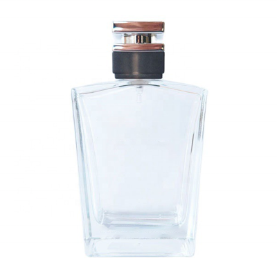 Wholesale customization 100ml empty luxurious clear glass perfume bottle With cover