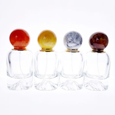 50ml perfume bottle transparent color Resin perfume cap