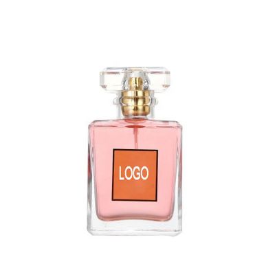 Wholesale Luxury 30ml 50ml Clear Empty Square Flat Shaped Glass Spray Perfume Bottle