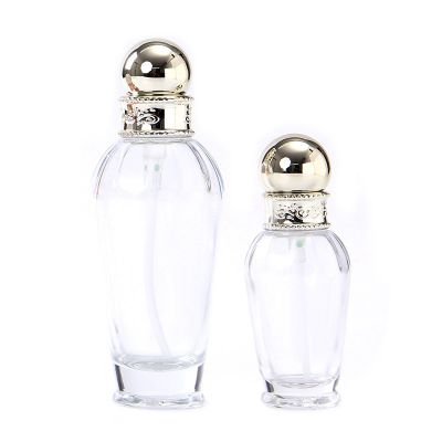 Wholesale nozzle transparent glass refined oil perfume bottle