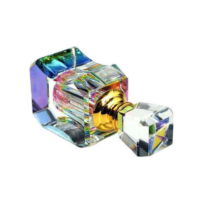 3ml square colored square dropper perfume oil bottle luxury glass attar bottle with glass stick
