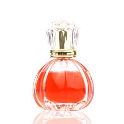 Custom Logo New Inventions Perfume Refill Bottle Clear Pumpkin Shape Glass 50ml Perfume Bottle with Spray