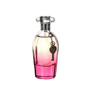 New 60ml premium perfume Sub-bottle Pink gradient round glass perfume bottle cosmetic glass spray bottle