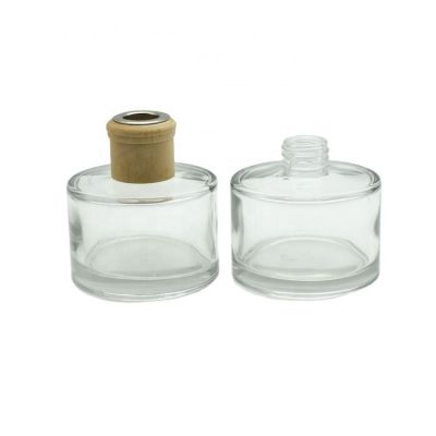 150ml empty refilled glass aroma diffuser bottle with wooden lid