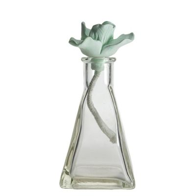 Factory Outlet 100ml Glass Aroma Bottle Aromatherapy Reed Bottles With Artificial Flower