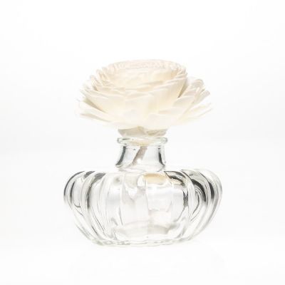Special Style 120ml Round Clear Reed Diffuser Glass Bottles Aroma Bottle With Cork Stopper