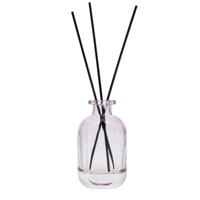 Home Decoration OEM Pink Home 100ml Colored Diffuser Bottle With Rattan Sticks