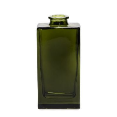 Fast Delivery Empty Flat Square Green Colored 150ml Aroma Green Diffuser Bottle
