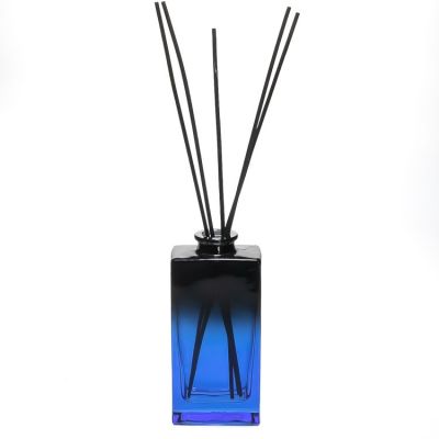 Customize Empty Aroma 150ml Reed Diffuser Bottle Blue Colored Glass Bottle