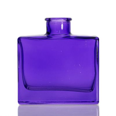Custom Glass Aroma Bottle 100ml Flat Square Diffuser Glass Bottles For Air Freshener