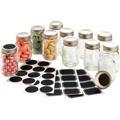 Glass Spice Jars 2.5 oz Glass Mason Jars with Lids