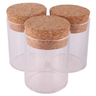 50ml size 47*60mm Test Tube with Cork Stopper Spice Bottles Container Jars Vials DIY Craft