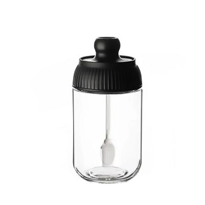 Glass Seasoning Jars Salt And Pepper Oil Brush Jars Honey Jars Spice With Lid Flavoring Container Kitchen Storage Bottles Jars