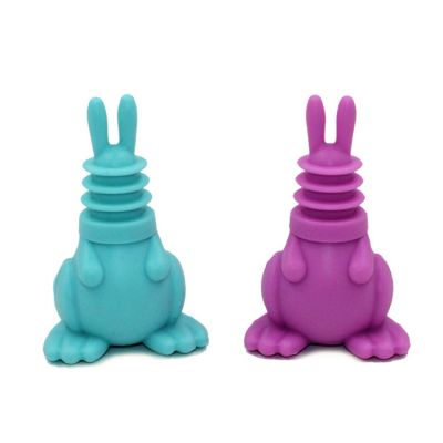 Easter gifts Food Grade Silicone Sealing Cap Creative Wine Juice Water Bottle Rabbit Reusable Stoppers Wholesale
