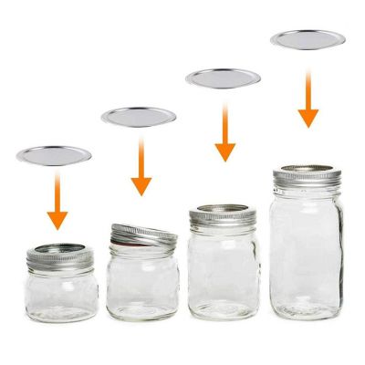 Wholesale Regular Mouth Leak Proof Metal Screw Cap Mason Canning Jar with Band