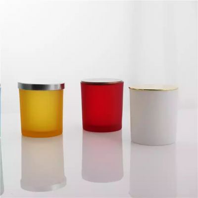 Custom aromatherapy wax glass electroplating transparent colorful processing candle jar