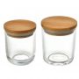 200ml 320ml 7 oz. 10 oz. Round arc transparent glass candle jar scented wax glass candlestick with lid