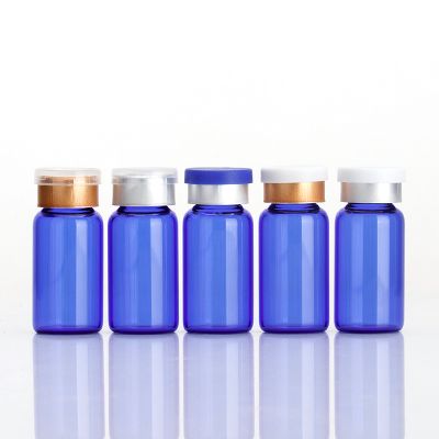 Chinese Manufacturer Cheap Price Gold Cover Cosmetic Bottle 3Ml Silver Cover Primary Blue Vial Bottle