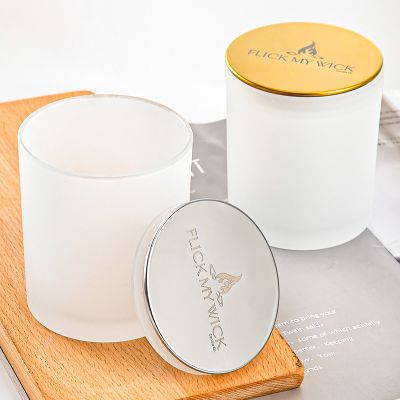 Manufacturers Direct Custom Logo Various Sizes Empty Scented Candle Jars with Flat Mirror Lid