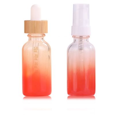 New 30 60 120ml Bamboo cosmetic spray bottle 1 2 3 4 8 oz frosted Boston round emulsion serum pump bottle