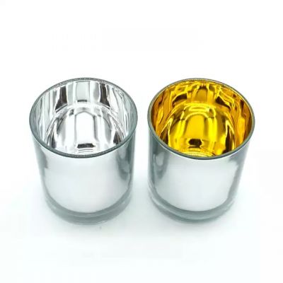 Wholesale Vintage 8oz 10oz 12oz Empty Jars For Making Candles Gold Silver Crystal Candle Jar With Lid