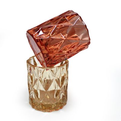 custom luxury fancy decorative glass candle holder