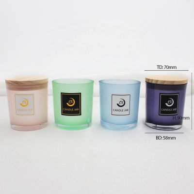 10oz customised nordic style gloss personalised matt colourful black candle supplies jars luxury box packaging 300ml