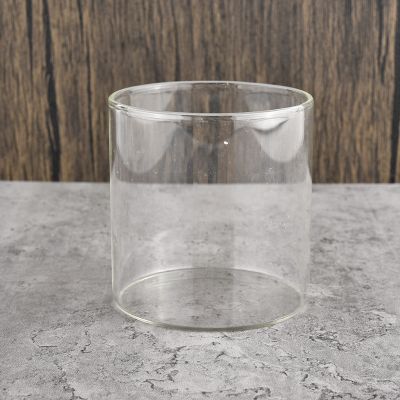 12oz clear large glass candle jar for making round candle holder