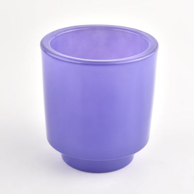 Wholesale Glass Candle Jars Unique Glass Candle Holder Stepped Shape Candle Holder Glass