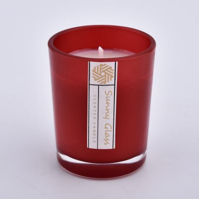Popular votive glass candle jar with customized sprayed color in bulk