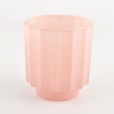 Newly design 4oz-6oz pink vertical glass jar for home deco in bulk