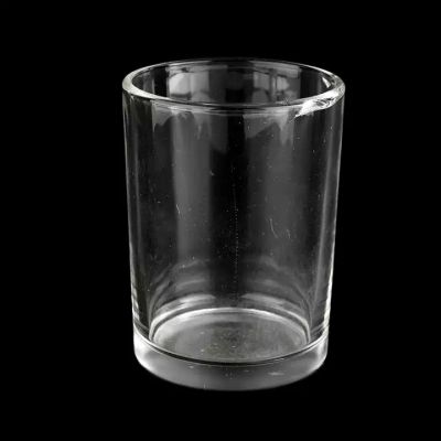 Newly shape 300ml luxury customized cylinder glass candle jar for supplier