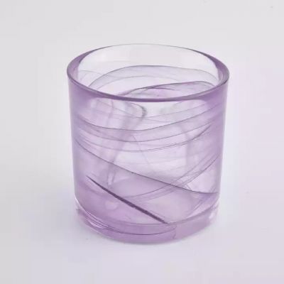 cylinder color material glass candle vessel for supplier