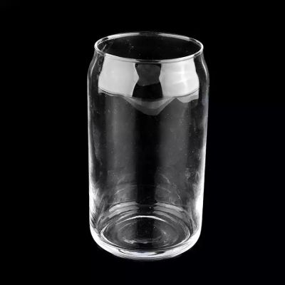 luxury transparent empty glass jars candle holder cylinder candlestick