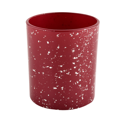 red decorative glass candle jars for holidays