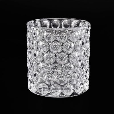 crystal transparent glass candle jar empty candle vessel