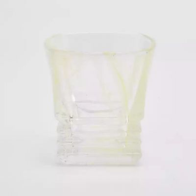 130ml yellow cloud glass candle holder