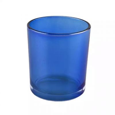 Luxury empty shining holographic iridescent Glass tumbler Candle Jars for home decoration
