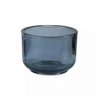 Wholesale empty thick glass votive tealight candle holder cups candle jars vessels container for Home decoration