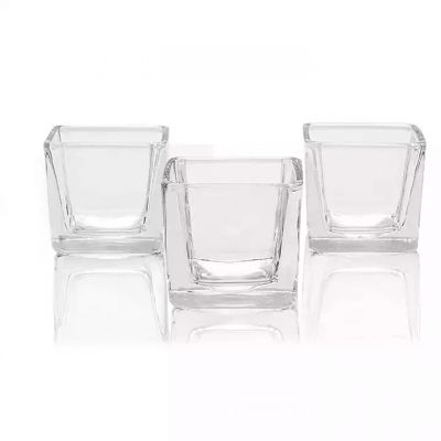 high quality cube glass candle jar glass cube candle jar