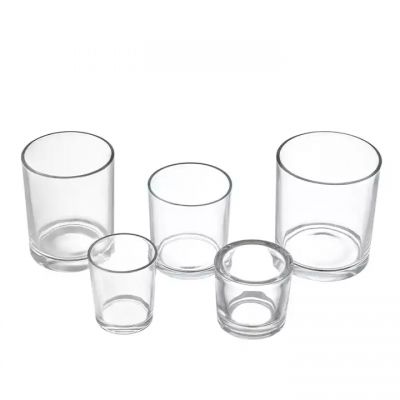 Wholesale high-quality transparent glass candle cans with bamboo covers for home and hotel decoration