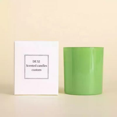 4Oz 8Oz 10Oz 12Oz 16Oz 230Ml 320Ml 500Ml Green Frosted Empty Candle Vessels Jars Colored Glass Candle Jars Holder With Box