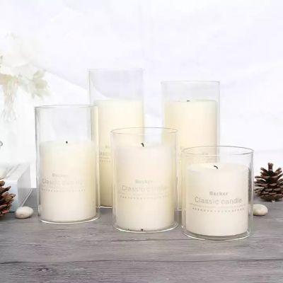 Elegant Holy Clear Wedding Candle Holders Religious Making Accessory Votive Cup Glass Candle Jars for Decoration