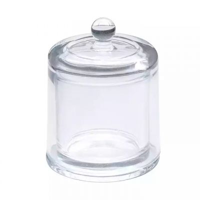 Transparent candle container glass dome gold bell jar wholesale candle jar Christmas gift