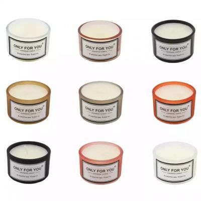 Boutique multi-color small candle jar aromatherapy candle jar glass with lid wholesale