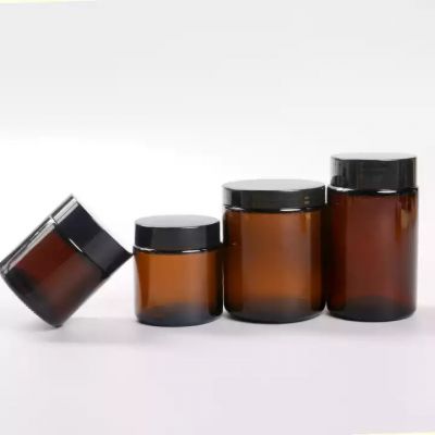 Custom Logo Empty Face Cream Bottles Amber Jars Small Candle Jar Candle Jars Glass with Lid