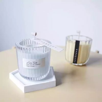 Classic Empty Clear Thick Wall Candle Container Cups Holder Small Candle Jar Candle jars Glass with Lid