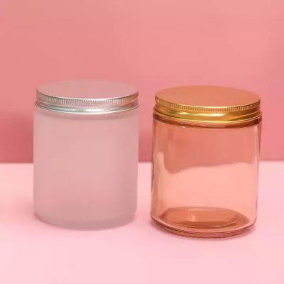 glass jars for candle making with lid amber frost black jelly luxury glass bottles jar wax scented candles